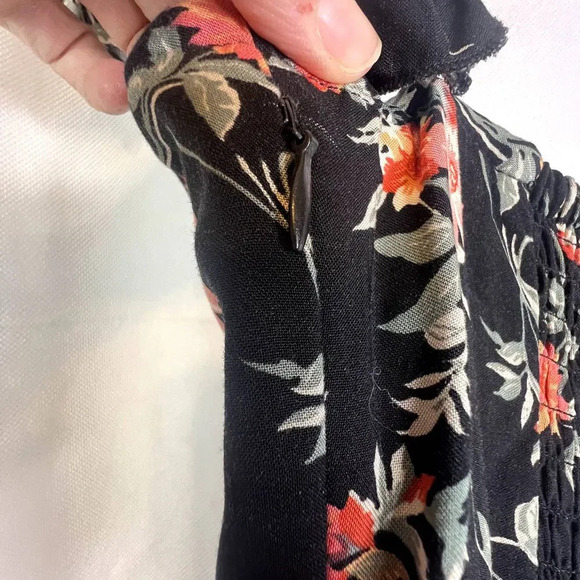 Ambiance Floral Flutter‎ Sleeve Maxi Dress Split Skirt Size Small - Picture 11 of 13